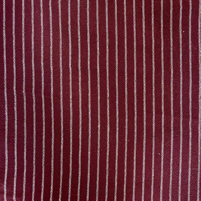 Woven Striped Cotton TISLA Bordeaux / White